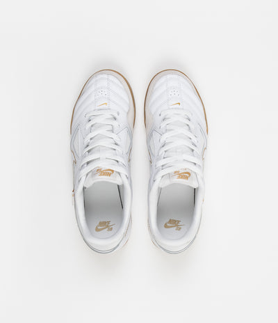 Nike SB Gato Shoes - White / White - Metallic Gold