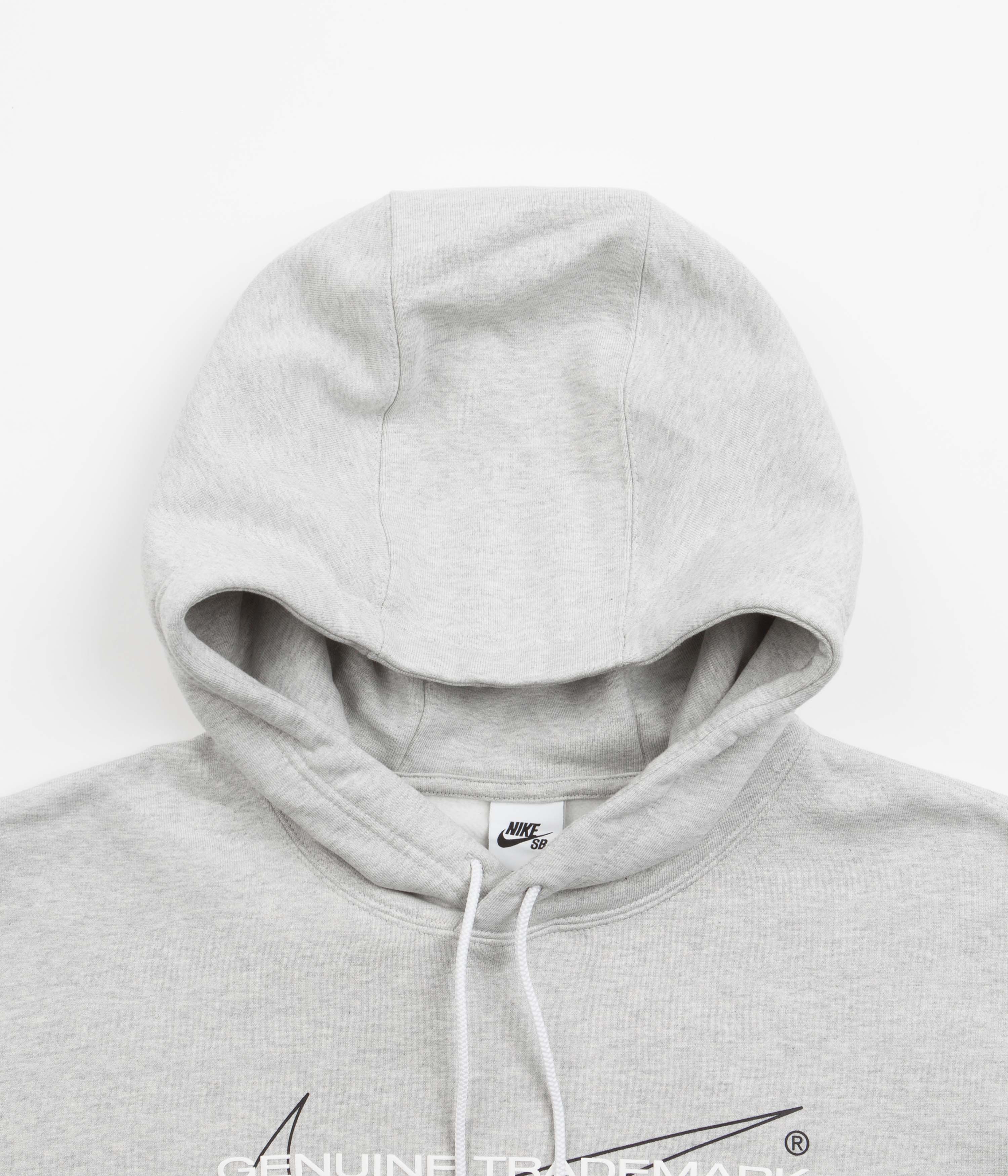 Nike SB Genuine Trademark Hoodie Grey Heather Flatspot