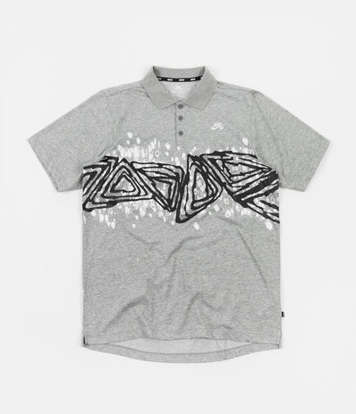 Nike SB GFX Polo Shirt - Dark Grey Heather / Black