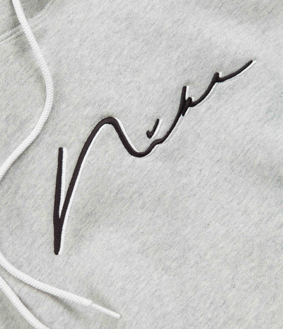 Nike SB Hand Script Logo Hoodie - Grey Heather / White