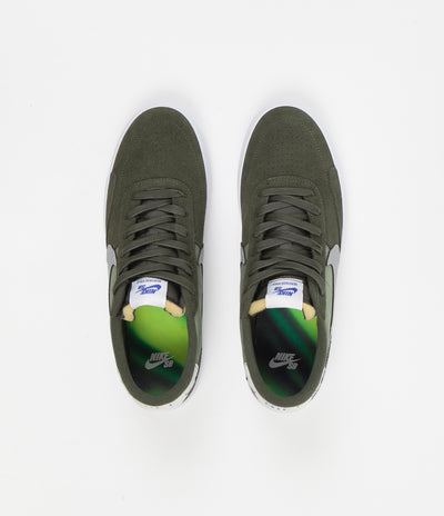 Nike SB Heritage Vulc Premium Shoes - Cargo Khaki / Medium Grey - Spiral Sage