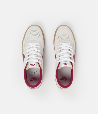 Nike SB Heritage Vulc Shoes - Summit White / Cardinal Red - White