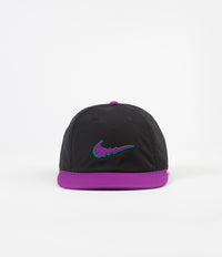 Nike SB Heritage86 Logo Cap Black Vivid Purple Flatspot