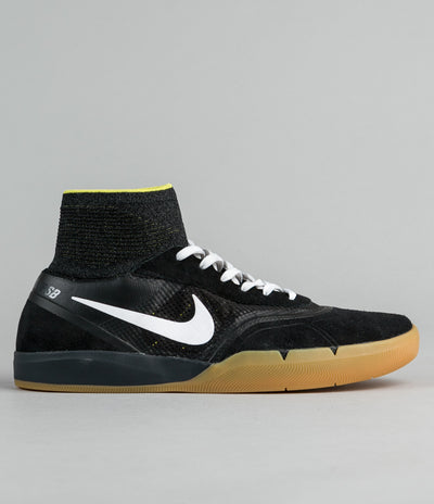 Nike SB Koston 3 Hyperfeel Shoes - Black / White - Yellow Strike
