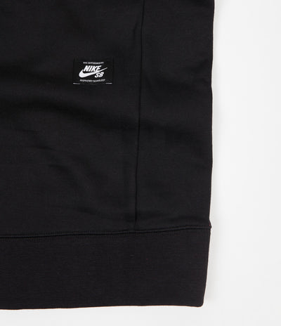 Nike SB Icon Crew Neck Sweatshirt - Black / White | Flatspot