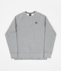 Nike SB Icon Crew Neck Sweatshirt - Dark Grey Heather / Black