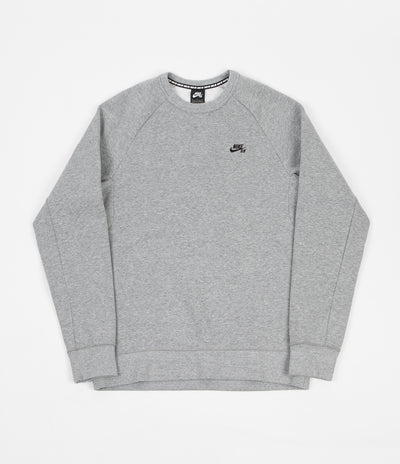 Nike SB Icon Crew Neck Sweatshirt - Dark Grey Heather / Black