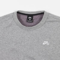 Nike SB Icon Crew Neck Sweatshirt - Dark Grey Heather / White thumbnail