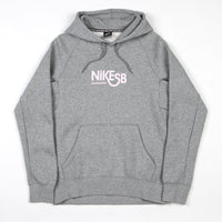 Nike SB Icon Hooded Sweatshirt - Dark Grey Heather / Prism Pink thumbnail