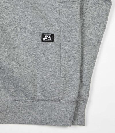 Nike SB Icon Hooded Sweatshirt - Dark Grey Heather / Prism Pink