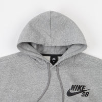 Nike SB Icon Hoodie - Dark Grey Heather / Black / Black thumbnail