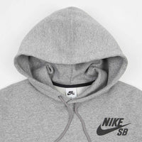 Nike SB Icon Logo Hoodie - Dark Grey Heather / Black thumbnail