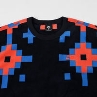 Nike SB Icon Nomad Crewneck Sweatshirt - Dark Obsidian / Bright Crimson thumbnail