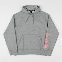 Nike SB Icon Triple Stack Pullover Hoodie - Dark Grey Heather / Bright Crimson thumbnail