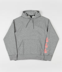 Nike SB Icon Triple Stack Pullover Hoodie - Dark Grey Heather / Bright Crimson