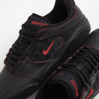 Nike SB Ishod Premium Shoes - Black / University Red - Black - Black thumbnail