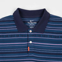 Nike SB Jacquard Long Sleeve Polo Shirt - Midnight Navy / Midnight Navy / Black thumbnail