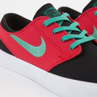 Nike SB Janoski Canvas Remastered Shoes - Black / True Green - Atom Red - White thumbnail