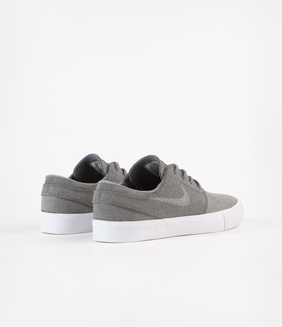 Nike SB Janoski Flyleather Shoes - Tumbled Grey / White - Tumbled Grey - White