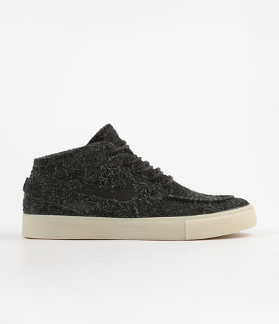 Nike SB Janoski Mid Crafted Shoes Black Black Golden Beige Tea Flatspot