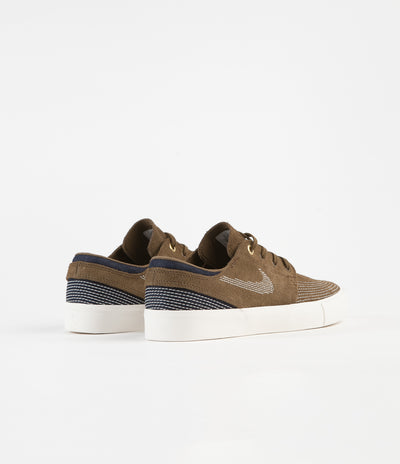 Nike SB Janoski RM Premium Shoes - Yukon Brown / Sail - Mystic Navy