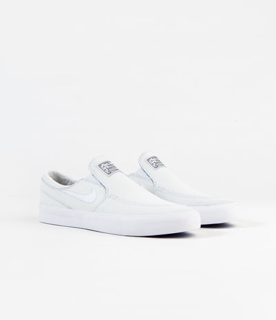 Nike SB Janoski Slip On Remastered Premium Shoes - White / White - Game Royal