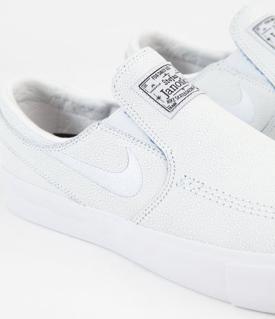 Nike SB Janoski Slip On Remastered Premium Shoes - White / White - Game Royal