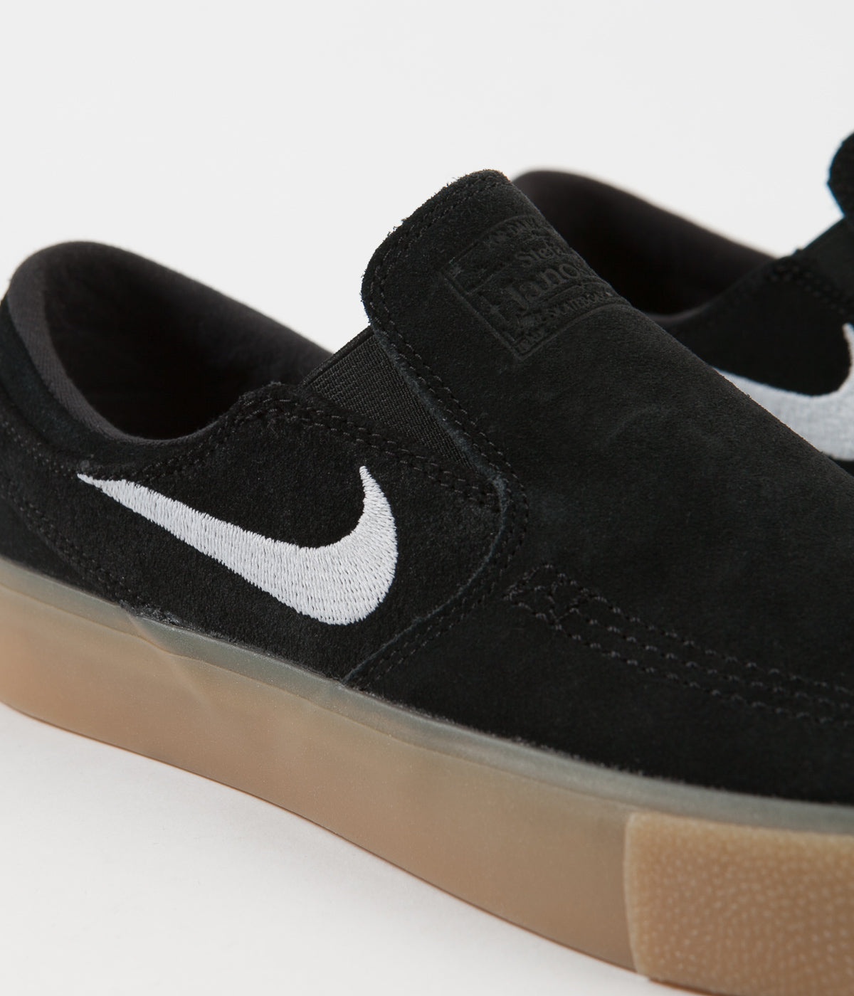 Nike SB Janoski Slip On Remastered Shoes - Black / White - Black - Gum | Flatspot