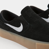 Nike SB Janoski Slip On Remastered Shoes - Black / White - Black - Gum Light Brown thumbnail