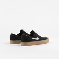 Nike SB Janoski Slip On Remastered Shoes - Black / White - Black - Gum Light Brown thumbnail