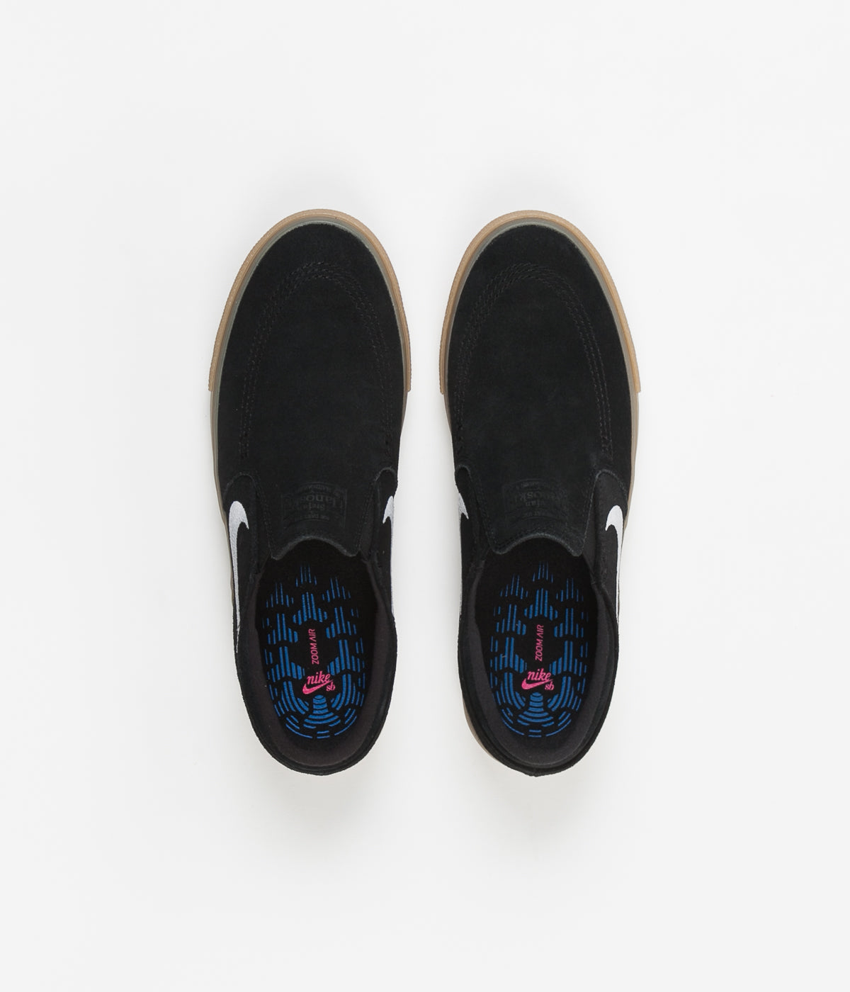 Nike SB Janoski Slip On Remastered Shoes - Black / White - Black - Gum | Flatspot
