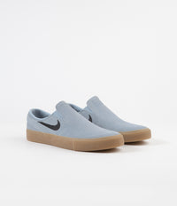 Nike SB Janoski Slip On Remastered Shoes Light Armory Blue Black Flatspot