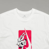 Nike SB Karate T-Shirt in White and Rush Pink thumbnail