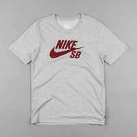 Nike SB Logo T-Shirt - Dark Grey Heather / Dark Grey Heather / Team Red thumbnail