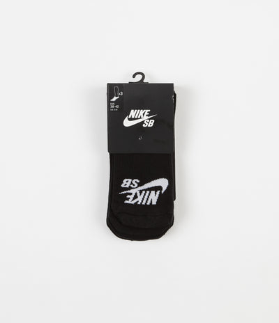 Nike SB No Show Skateboarding Socks - Black / White
