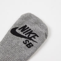 Nike SB No Show Skateboarding Socks - Dark Grey Heather / Black thumbnail