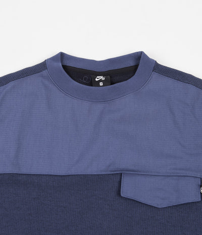 Nike SB Novelty Crewneck Sweatshirt - Mystic Navy / Mystic Navy / Dark Obsidian