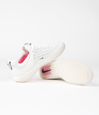 Nike SB Nyjah 3 Shoes - White / Black - Summit White - Hyper Pink