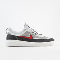 Nike SB Nyjah Free 2 Shoes - Black / Sport Red - Metallic Silver - Black thumbnail
