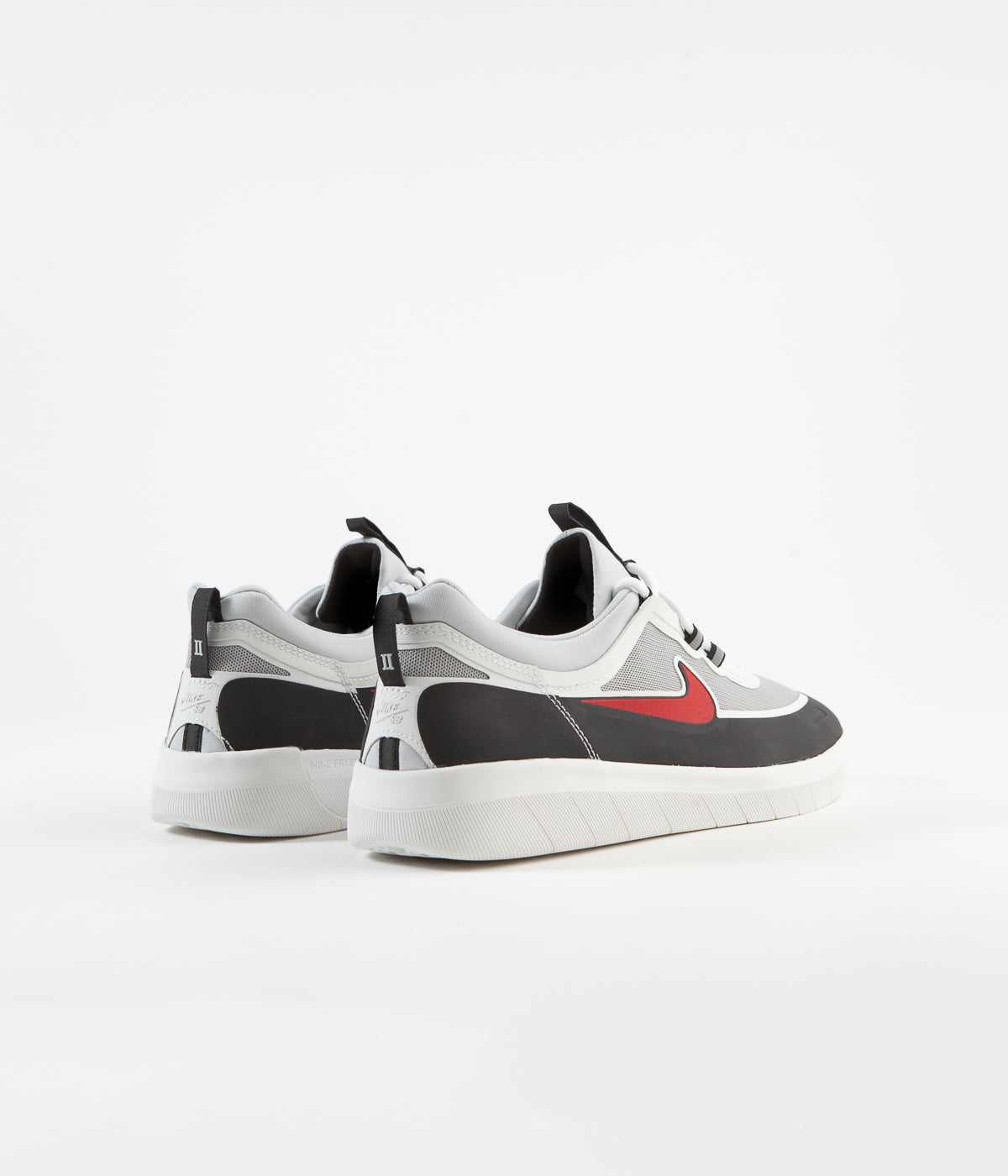 Nike SB Nyjah Free 2 Shoes - Black / Sport Red - Metallic Silver - Bla | Flatspot