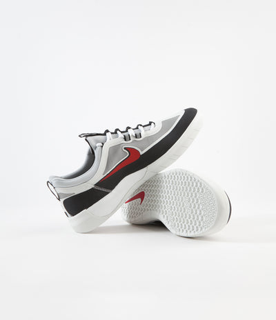 Nike SB Nyjah Free 2 Shoes - Black / Sport Red - Metallic Silver - Black
