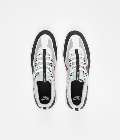 Nike SB Nyjah Free 2 Shoes - Black / Sport Red - Metallic Silver - Black