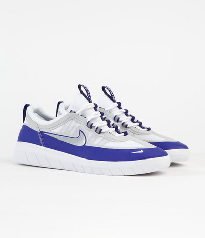 Nike SB Nyjah Free 2 Shoes - Concord / Silver - Grey Fog - White