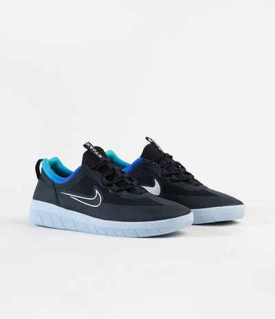Nike SB Nyjah Free 2 Shoes - Dark Obsidian / White - Hyper Jade