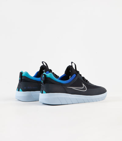 Nike SB Nyjah Free 2 Shoes - Dark Obsidian / White - Hyper Jade