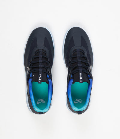 Nike SB Nyjah Free 2 Shoes - Dark Obsidian / White - Hyper Jade