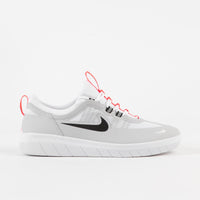Nike SB Nyjah Free 2 Shoes - Neutral Grey / Black - White - Bright Crimson thumbnail