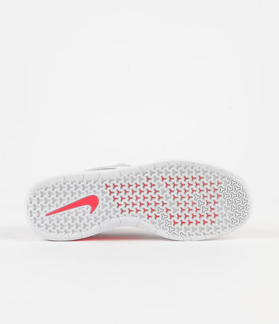 Nike SB Nyjah Free 2 Shoes - Neutral Grey / Black - White - Bright Crimson