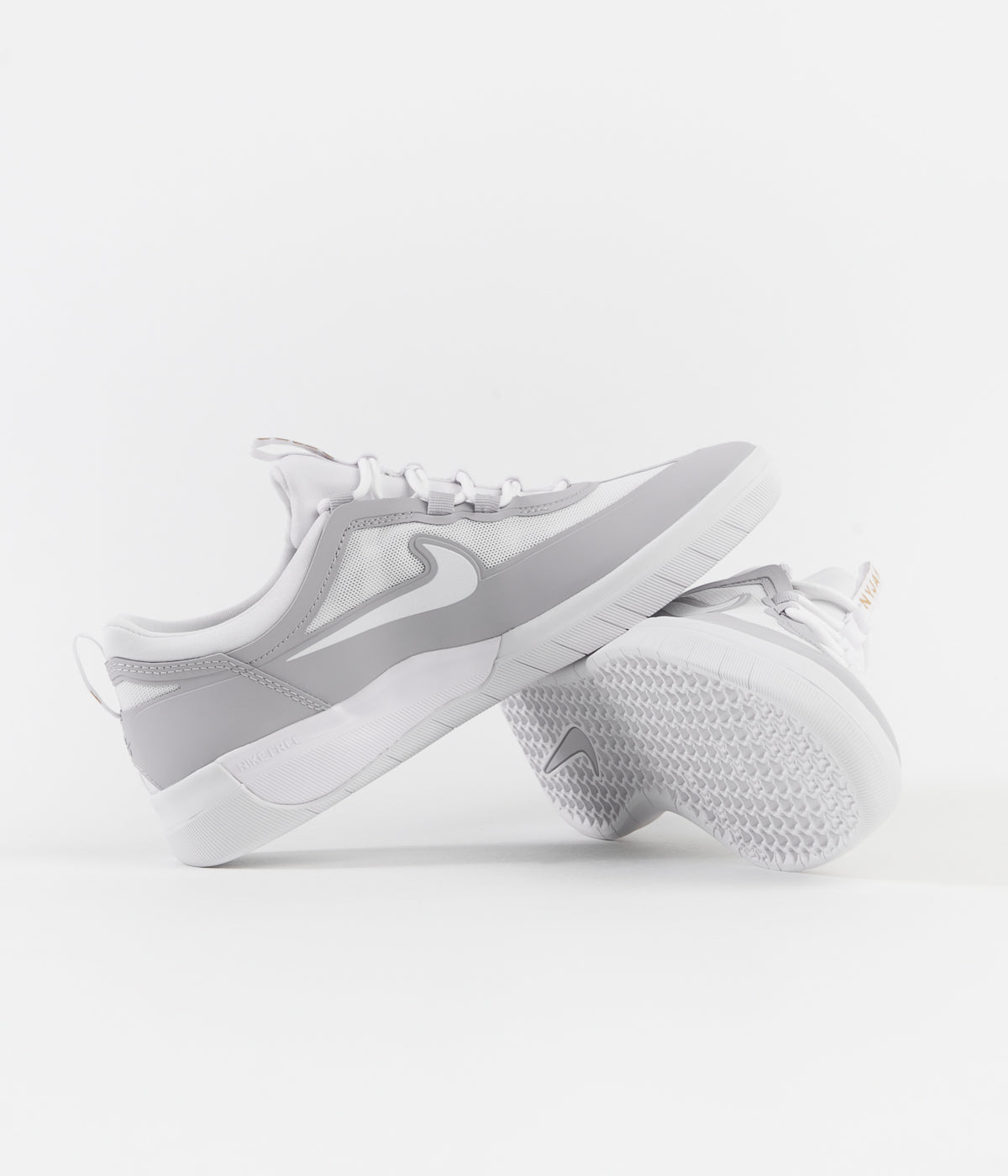 Nike SB Nyjah Free 2 Shoes - Sky Grey / White - Sky Grey - Metallic Go | Flatspot