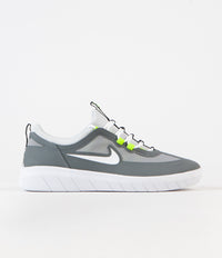 Nike SB Nyjah Free 2 Shoes - Smoke Grey / White - Light Smoke Grey
